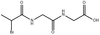 (±)-N-[N-(2-bromo-1-oxopropyl)glycyl]-glycine Struktur