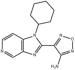 1,2,5-Oxadiazol-3-amine, 4-(1-cyclohexyl-1H-imidazo[4,5-c]pyridin-2-yl)- Structure