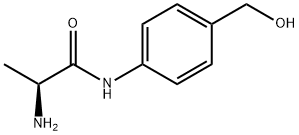 Propanamide, 2-amino-N-[4-(hydroxymethyl)phenyl]-, (2S)- 化学構造式