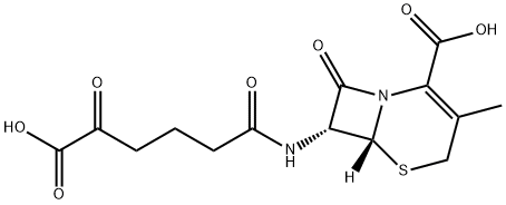 5-Thia-1-azabicyclo[4.2.0]oct-2-ene-2-carboxylic acid, 7-[(5-carboxy-1,5-dioxopentyl)amino]-3-methyl-8-oxo-, (6R,7R)- Structure