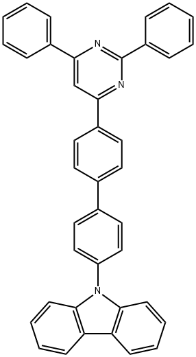 9H-Carbazole, 9-[4'-(2,6-diphenyl-4-pyrimidinyl)[1,1'-biphenyl]-4-yl]- Structure