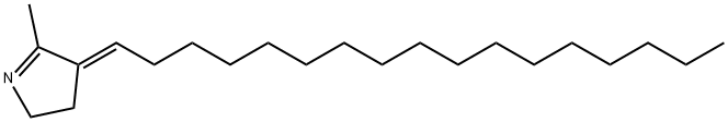 2H-Pyrrole, 4-heptadecylidene-3,4-dihydro-5-methyl-, (4E)- Struktur