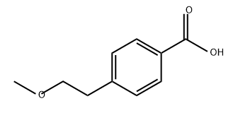 4-(2-甲氧基乙基)苯甲酸, 60835-91-8, 结构式