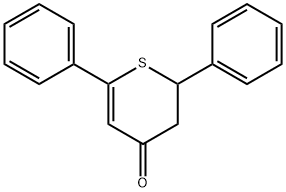 4H-Thiopyran-4-one, 2,3-dihydro-2,6-diphenyl- 化学構造式