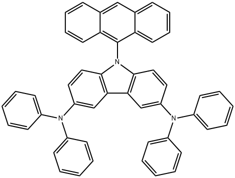 9H-Carbazole-3,6-diamine, 9-(9-anthracenyl)-N3,N3,N6,N6-tetraphenyl- Structure