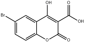 6-Bromo-2-hydroxy-4-oxo-4H-chromene-3-carboxylic acid 化学構造式