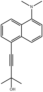 4-(5-(Dimethylamino)naphthalen-1-yl)-2-methylbut-3-yn-2-ol 化学構造式