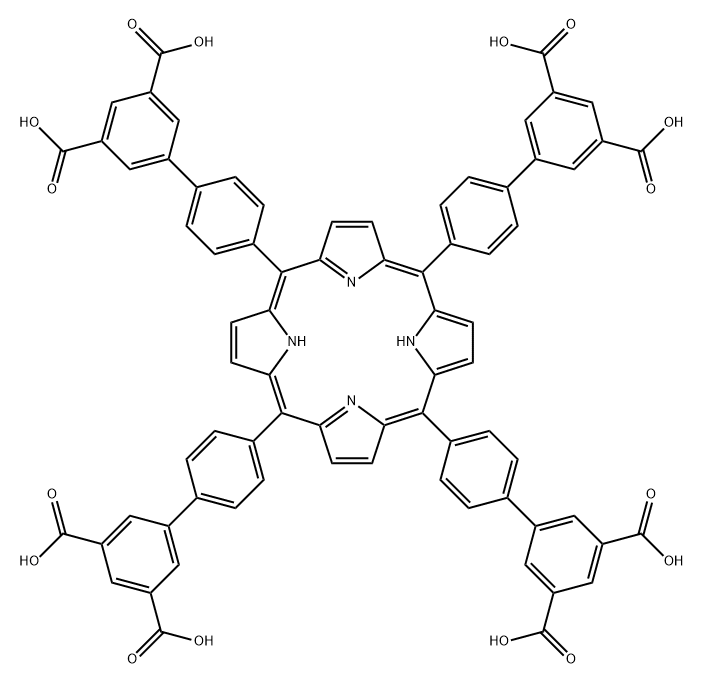 [1,1'-Biphenyl]-3,5-dicarboxylic acid, 4',4''',4''''',4'''''''-(21H,23H-porphine-5,10,15,20-tetrayl)tetrakis- (9CI)|4',4''',4'''',4'''''''-(21H,23H-卟啉-5,10,15,20-四基)四[1,1'-联苯]- 3,5-二羧酸