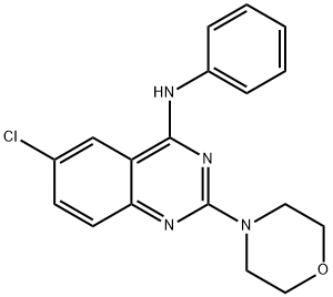 6-Chloro-2-morpholino-N-phenylquinazolin-4-amine Struktur