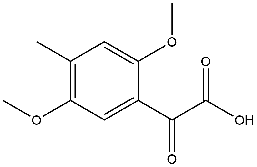 2,5-Dimethoxy-4-methyl-α-oxobenzeneacetic acid,61042-31-7,结构式
