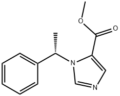1H-Imidazole-5-carboxylic acid, 1-[(1S)-1-phenylethyl]-, methyl ester Struktur