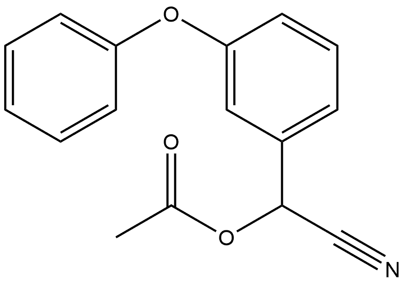 Benzeneacetonitrile, α-(acetyloxy)-3-phenoxy- Structure