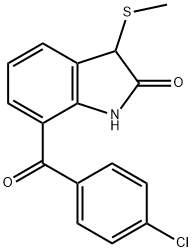 2H-Indol-2-one, 7-(4-chlorobenzoyl)-1,3-dihydro-3-(methylthio)-