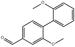 [1,1'-Biphenyl]-4-carboxaldehyde, 2,2'-dimethoxy- 化学構造式