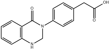 2-(4-(4-Oxo-1,2-dihydroquinazolin-3(4H)-yl)phenyl)acetic acid 化学構造式