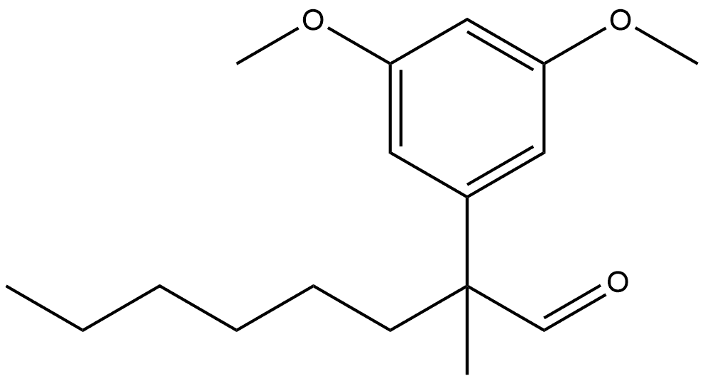 Benzeneacetaldehyde, α-hexyl-3,5-dimethoxy-α-methyl- Struktur