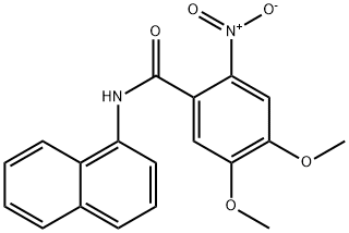 4,5-Dimethoxy-N-(naphthalen-1-yl)-2-nitrobenzamide Struktur