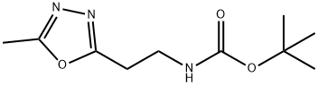 Carbamic acid, [2-(5-methyl-1,3,4-oxadiazol-2-yl)ethyl]-, 1,1-dimethylethyl ester (9CI) 化学構造式