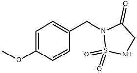 1,2,5-Thiadiazolidin-3-one, 2-[(4-methoxyphenyl)methyl]-, 1,1-dioxide 结构式