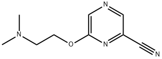 2-Pyrazinecarbonitrile, 6-[2-(dimethylamino)ethoxy]- Struktur