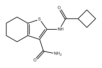 2-(环丁烷甲酰胺基)-4,5,6,7-四氢苯并[B]噻吩-3-甲酰胺 结构式