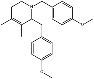 Pyridine, 1,2,5,6-tetrahydro-1,2-bis[(4-methoxyphenyl)methyl]-3,4-dimethyl-,61334-34-7,结构式