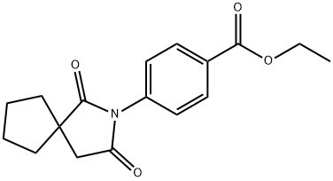 Ethyl 4-(1,3-dioxo-2-azaspiro[4.4]nonan-2-yl)benzoate Struktur