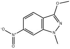 3-Methoxy-1-methyl-6-nitro-1H-indazole Struktur
