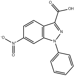 6-Nitro-1-phenyl-1H-indazole-3-carboxylic acid,61360-50-7,结构式