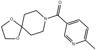 (6-Methylpyridin-3-yl)(1,4-dioxa-8-azaspiro[4.5]decan-8-yl)methanone 结构式