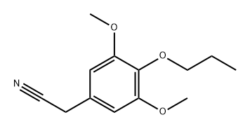 Benzeneacetonitrile, 3,5-dimethoxy-4-propoxy- Structure