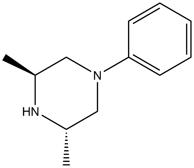 Piperazine, 3,5-dimethyl-1-phenyl-, trans- Structure