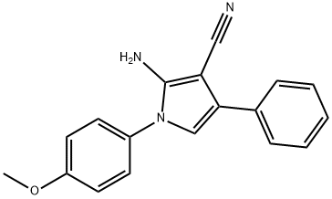 1H-Pyrrole-3-carbonitrile, 2-amino-1-(4-methoxyphenyl)-4-phenyl- Struktur
