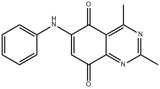 2,4-Dimethyl-6-(phenylamino)quinazoline-5,8-dione Struktur