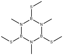 Borazine, 1,3,5-trimethyl-2,4,6-tris(methylthio)- 化学構造式