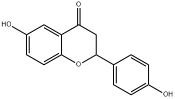 6-Hydroxy-2-(4-hydroxyphenyl)chroman-4-one Struktur