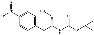 (R)-(1-羟基-3-(4-硝基苯基)丙-2-基)氨基甲酸叔丁酯, 614760-31-5, 结构式