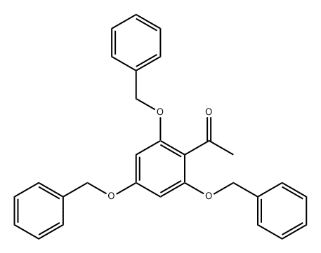 Ethanone, 1-[2,4,6-tris(phenylmethoxy)phenyl]- 化学構造式