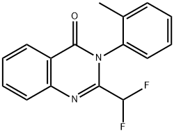 2-(Difluoromethyl)-3-(o-tolyl)quinazolin-4(3H)-one 结构式