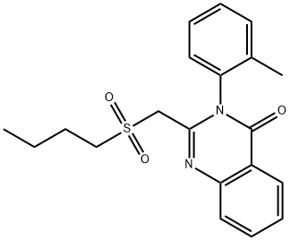 2-((Butylsulfonyl)methyl)-3-(o-tolyl)quinazolin-4(3H)-one Structure