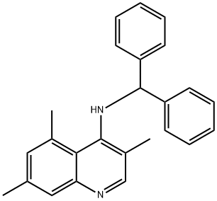 N-Benzhydryl-3,5,7-trimethylquinolin-4-amine,61563-47-1,结构式