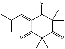 1,3,5-Cyclohexanetrione, 2,2,4,4-tetramethyl-6-(2-methylpropylidene)- Struktur