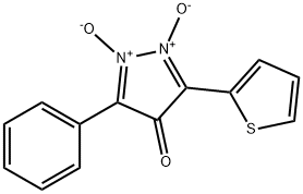 4H-Pyrazol-4-one, 3-phenyl-5-(2-thienyl)-, 1,2-dioxide Structure