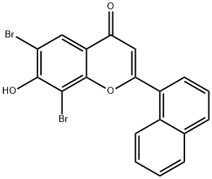 6,8-Dibromo-7-hydroxy-2-(naphthalen-1-yl)-4H-chromen-4-one Structure