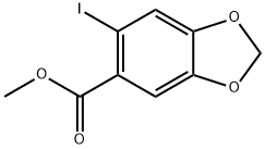 6-碘苯并[D][1,3]二氧戊环-5-羧酸甲酯,61599-80-2,结构式