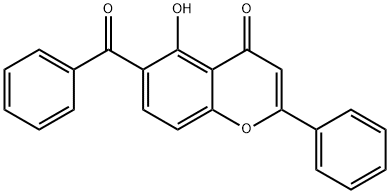 6-Benzoyl-5-hydroxy-2-phenyl-4H-chromen-4-one 化学構造式