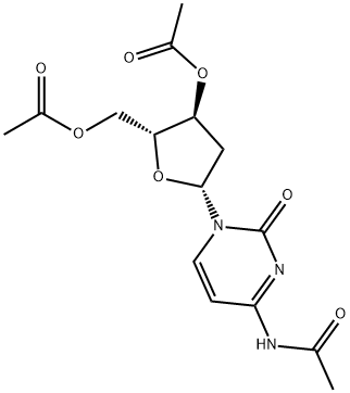 Cytidine, N-acetyl-2'-deoxy-, 3',5'-diacetate Structure
