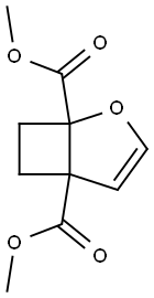 2-Oxabicyclo[3.2.0]hept-3-ene-1,5-dicarboxylic acid, 1,5-dimethyl ester Struktur