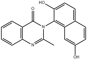 3-(2,7-Dihydroxynaphthalen-1-yl)-2-methylquinazolin-4(3H)-one Struktur