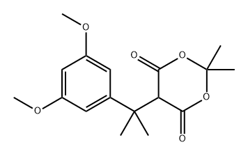 1,3-Dioxane-4,6-dione, 5-[1-(3,5-dimethoxyphenyl)-1-methylethyl]-2,2-dimethyl- Struktur